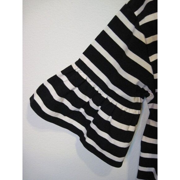 J.Crew‎ Black & White Striped Bell-Sleeve Dress Size S - Picture 3 of 7